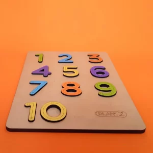 Encastre Números 1 a 10 Madera